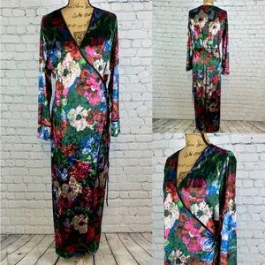 Zara floral velvet kimono - Gem